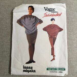 Vogue 2334 Sewing Pattern Issey Miyake Misses Top Skirt Pants Very Loose Fitting